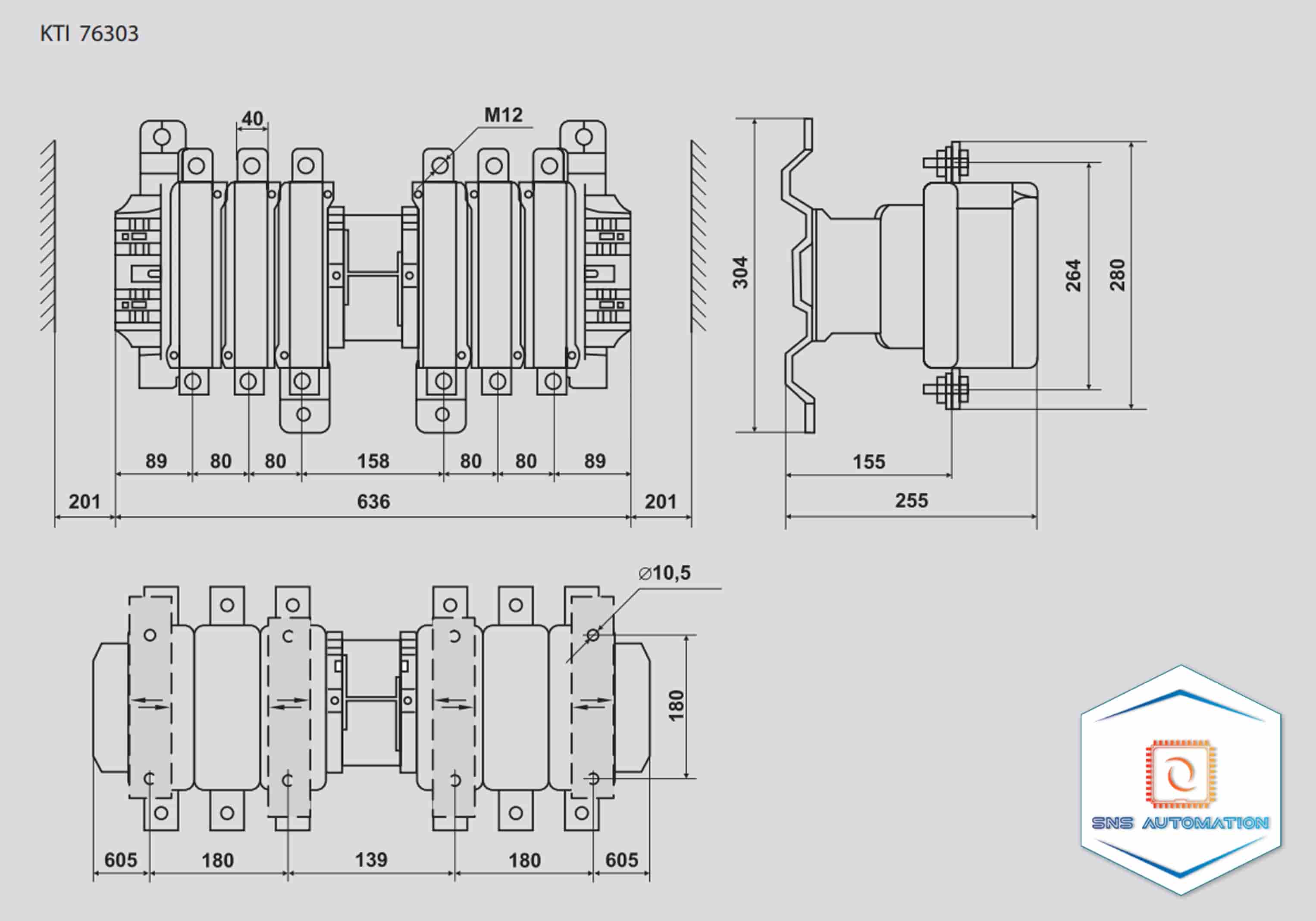 kích thước khởi KKT60-500-230-10