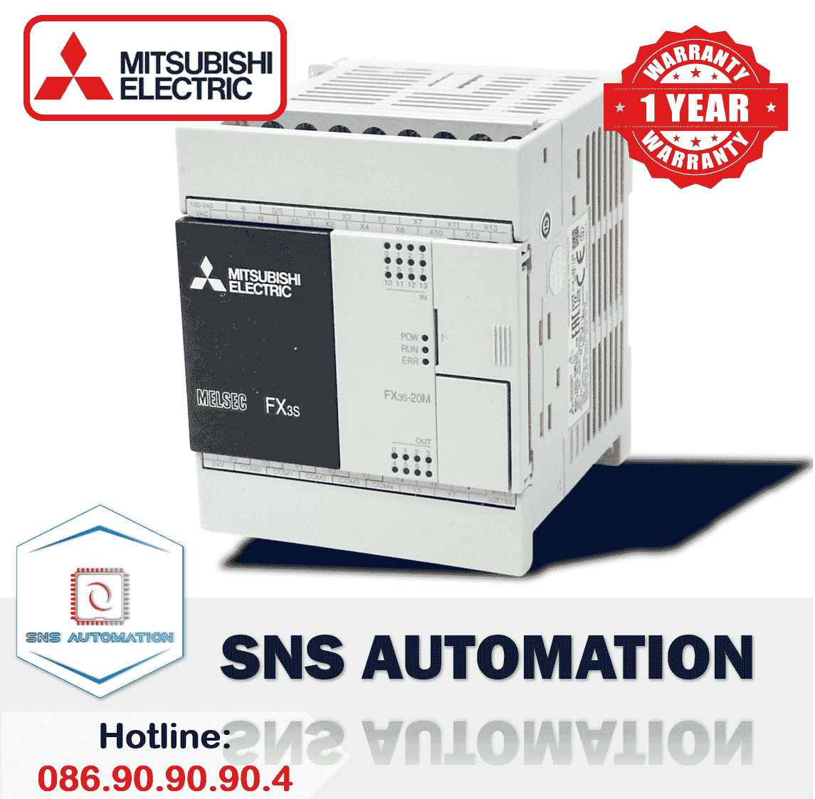 PLC FX3SA-20MT-CM