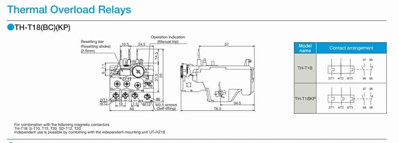 rơ le nhiệt mitsubishi TH-T100 82A
